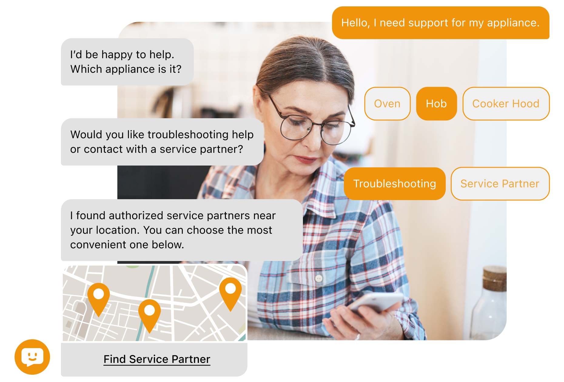 KKT Kolbe chatbot helps find a service partner