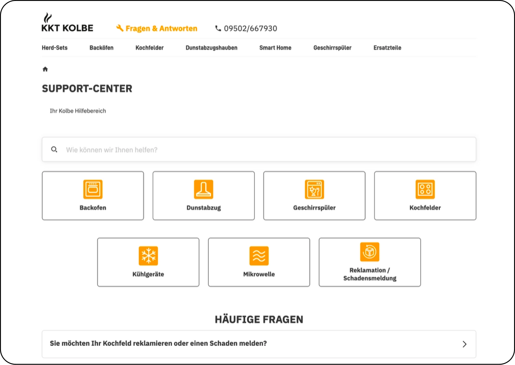KKT Kolbe intelligent help page