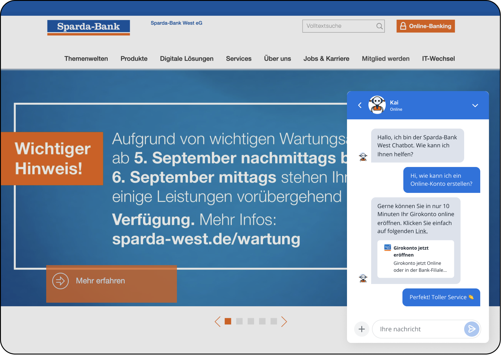 OMQ Chatbot im Einsatz bei Sparda Bank