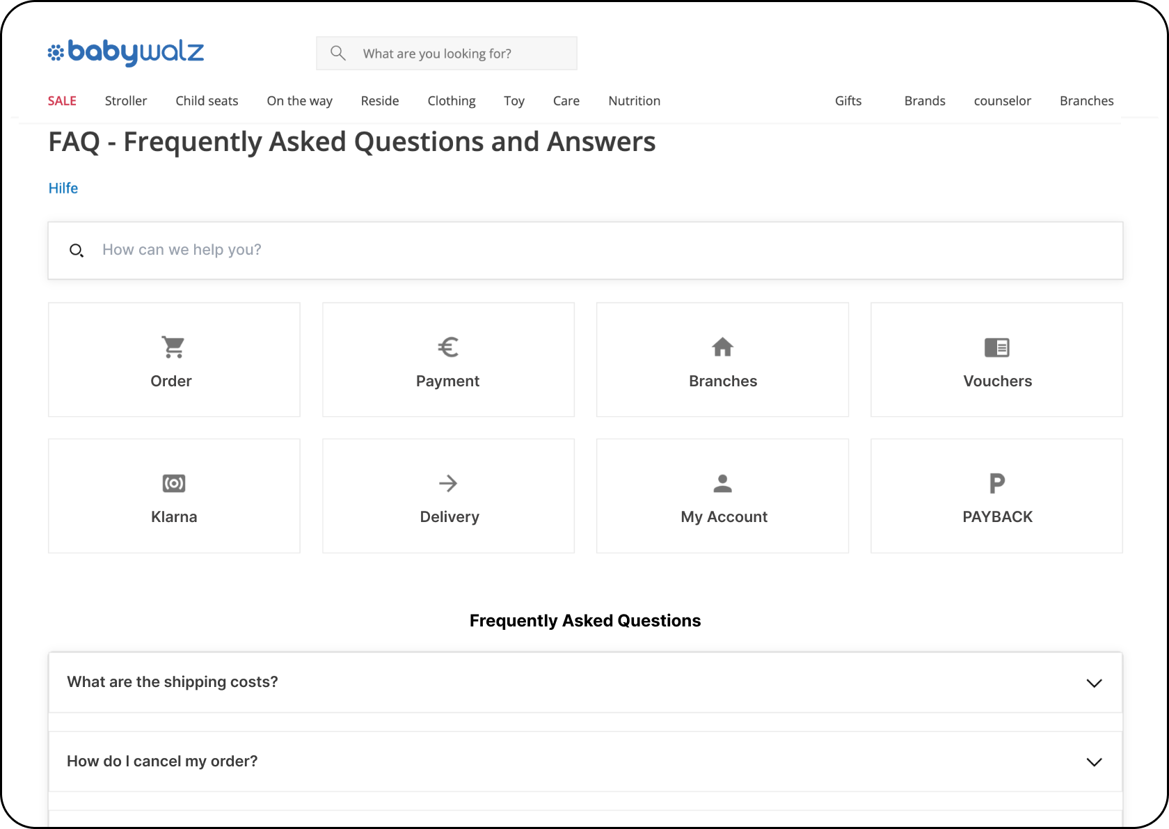 Babywalz Help Page