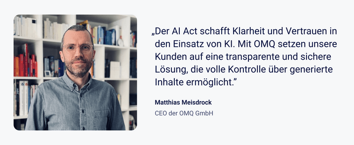 Matthias Meisdrock, CEO von OMQ
