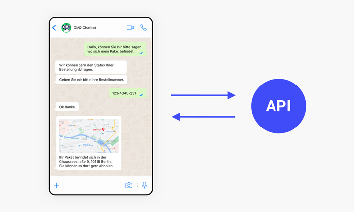 Chatbot mit Paket Tracking