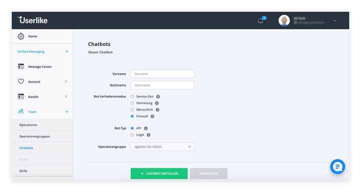 Neuer Chatbot