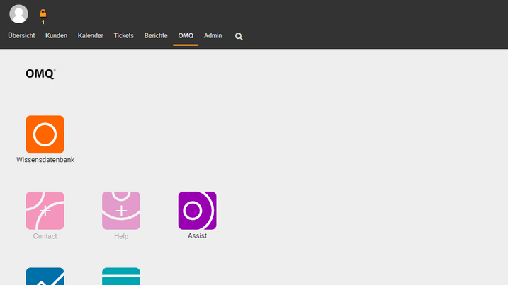 OMQ erscheint als neuer Reiter in OTRS