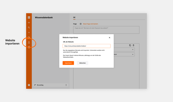 Teile einer Webseite auf Knopfdruck importieren