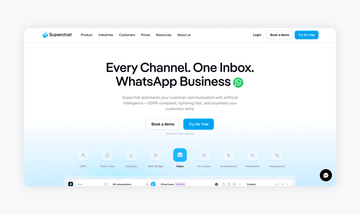 Superchat Chatbot Software. Superchat Live-Chat