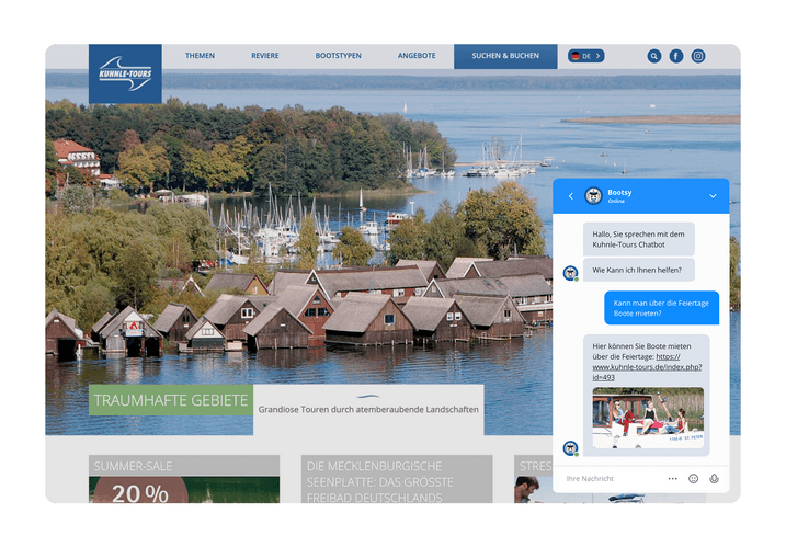 Der OMQ Chatbot im Einsatz bei Kuhnle Tours