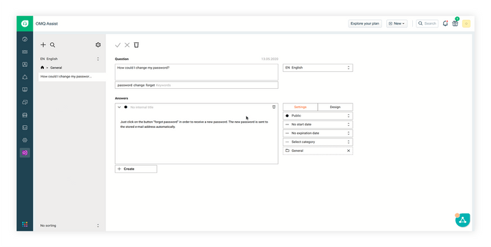 OMQ Assist for Freshdesk - OMQ database