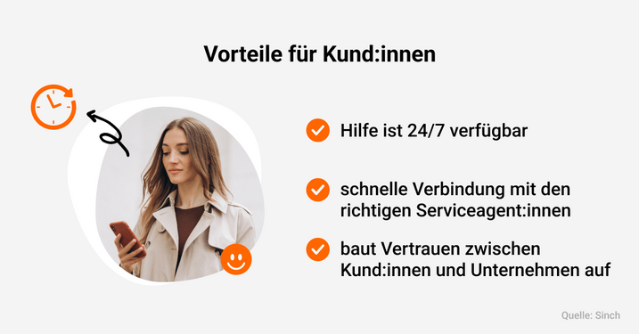 Vorteile des Conversational Commerce für Kund:innen