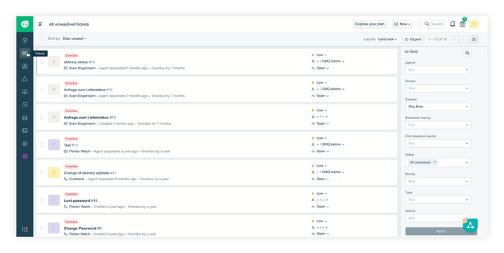 OMQ Assist for Freshdesk - open Ticket